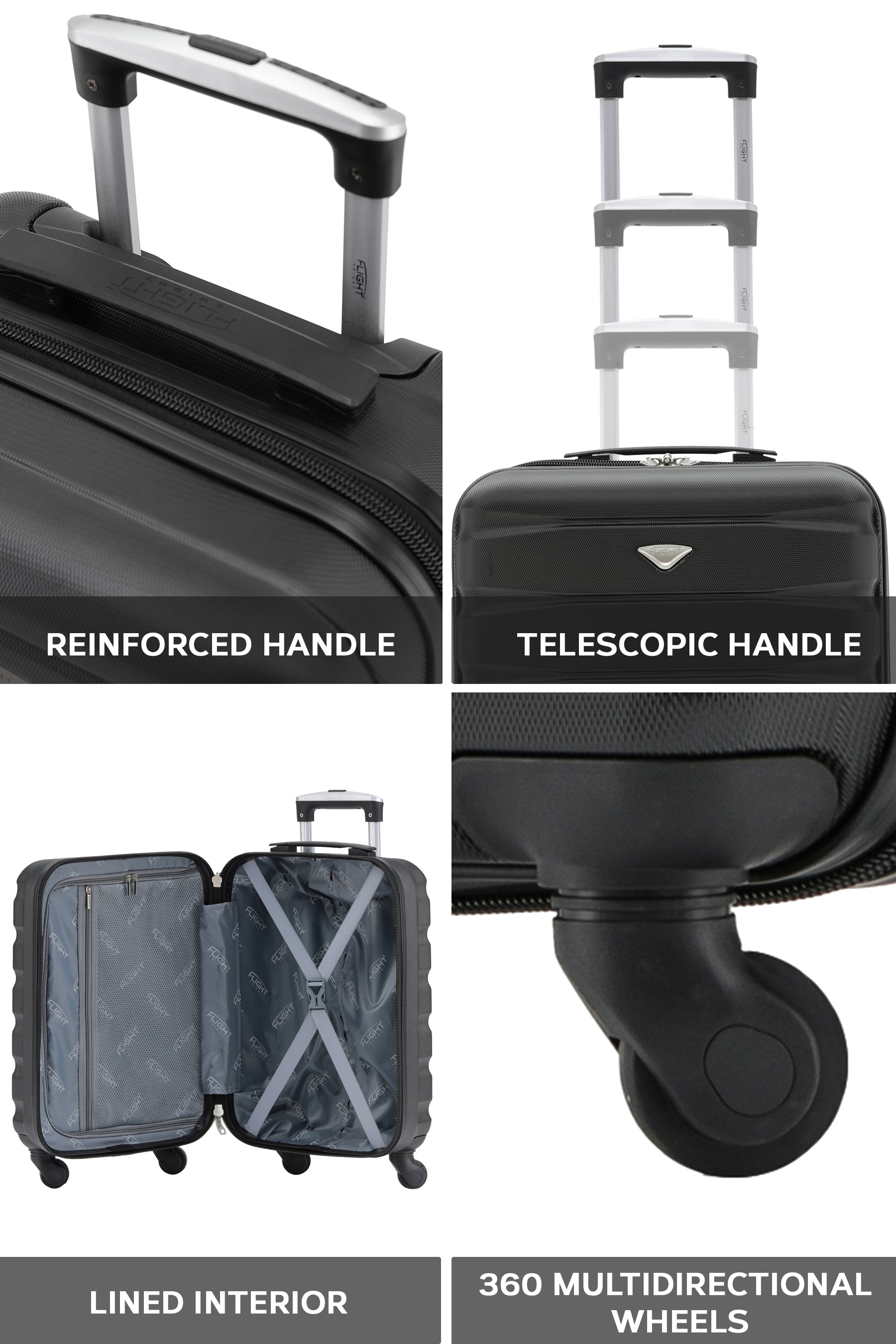 55x40x23cm SAFIR Carry on Cabin Case