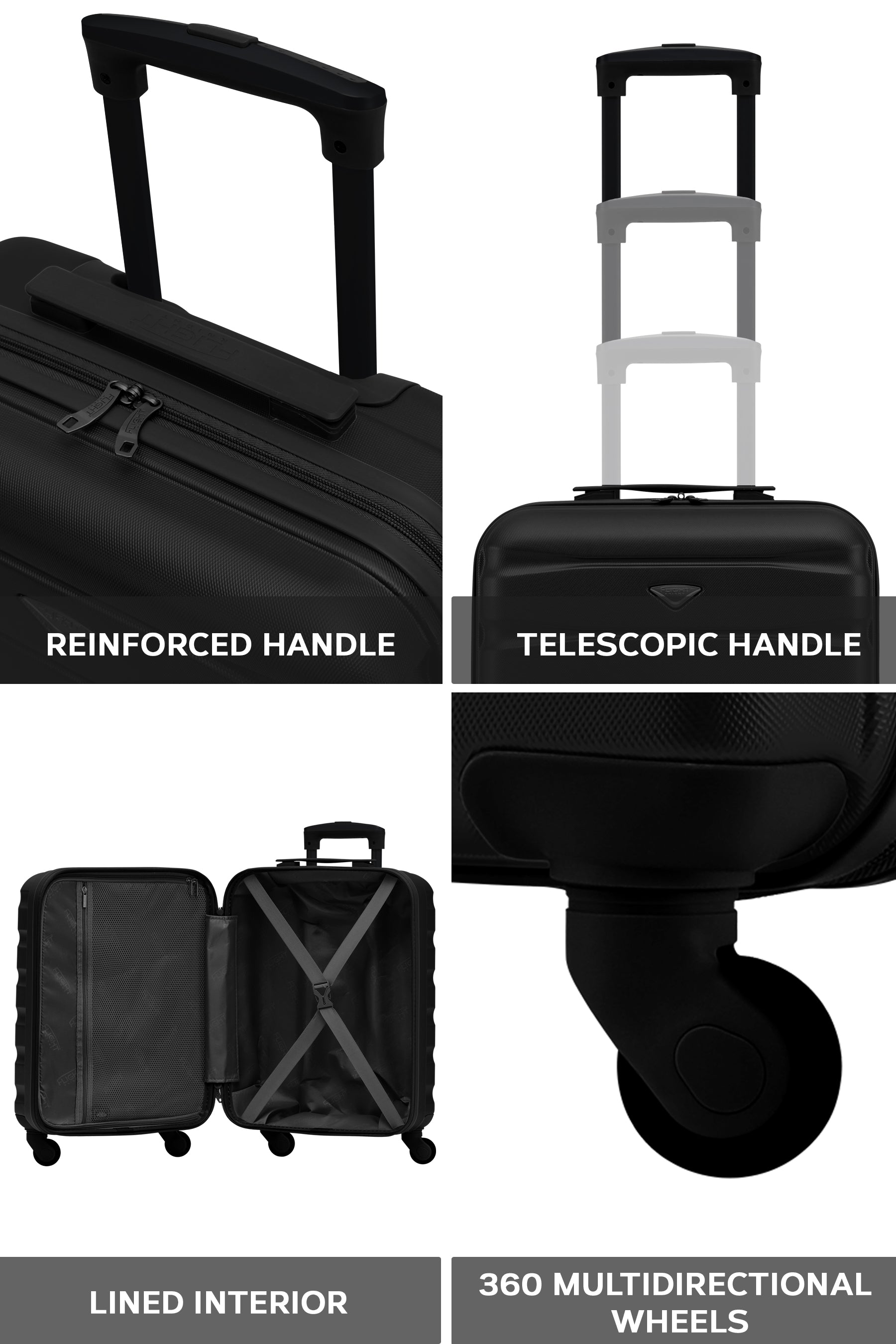 55x40x20cm SAFIR Carry on Cabin Case