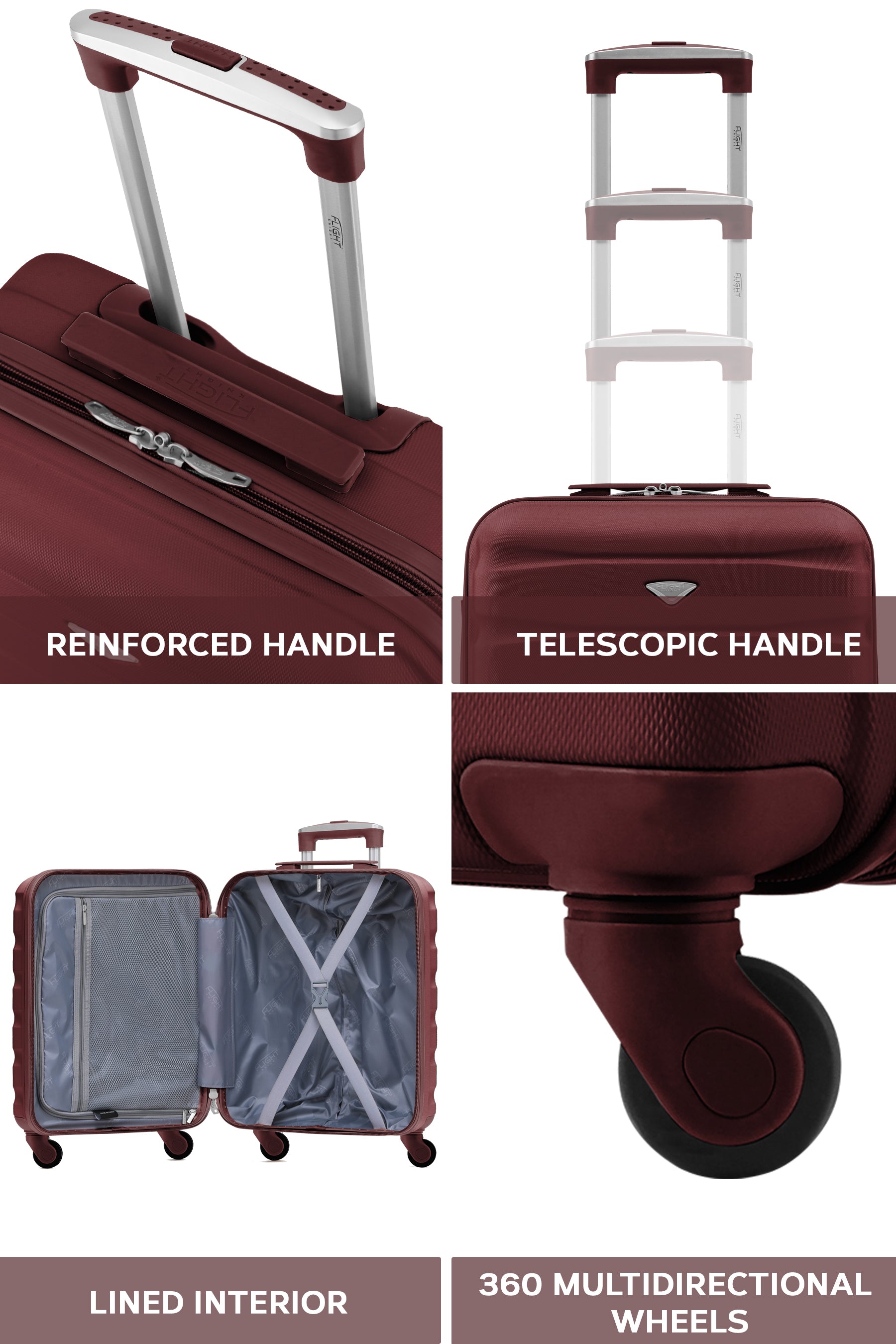 55x40x20cm SAFIR Carry on Cabin Case