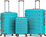 SAFIR Upgraded Colours 4 Wheels 3-Piece Luggage Set