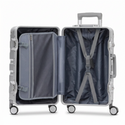 Medium 27" Aluminium Frame Checked Suitcase