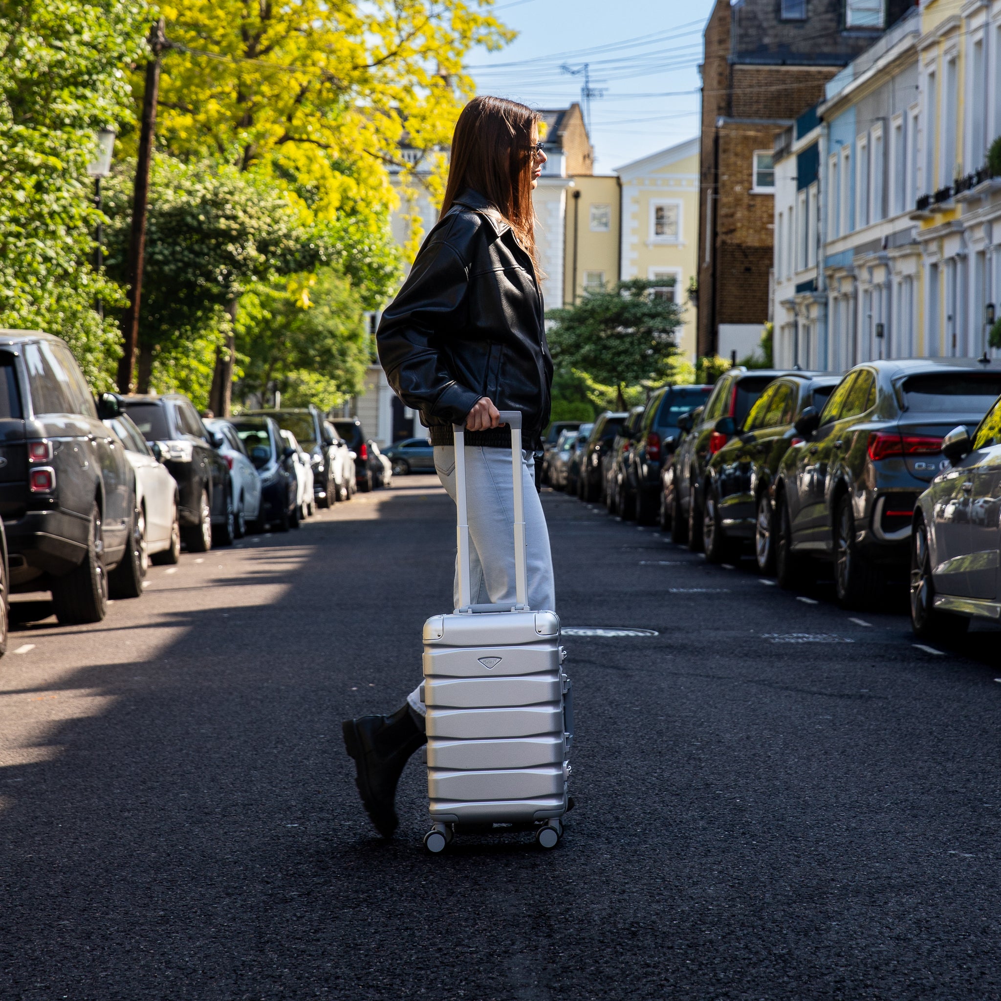 ALUMINIUM 3-Piece Suitcase Set (55x35x20cm + Medium + Large)