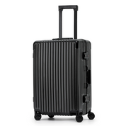 Medium 26" Silver Checked Suitcase