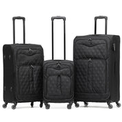 QUILTED Soft Shell 3-Piece Suitcase Set (55x35x20cm + Medium + Large)