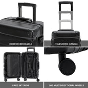 55x35x20cm Aluminium Frame Carry-On Cabin Case