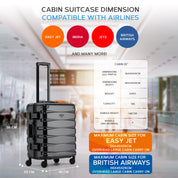 56x45x25cm Aluminium Frame Carry-On Cabin Case