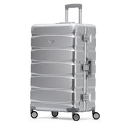 Large 31" Aluminium Frame Checked Suitcase