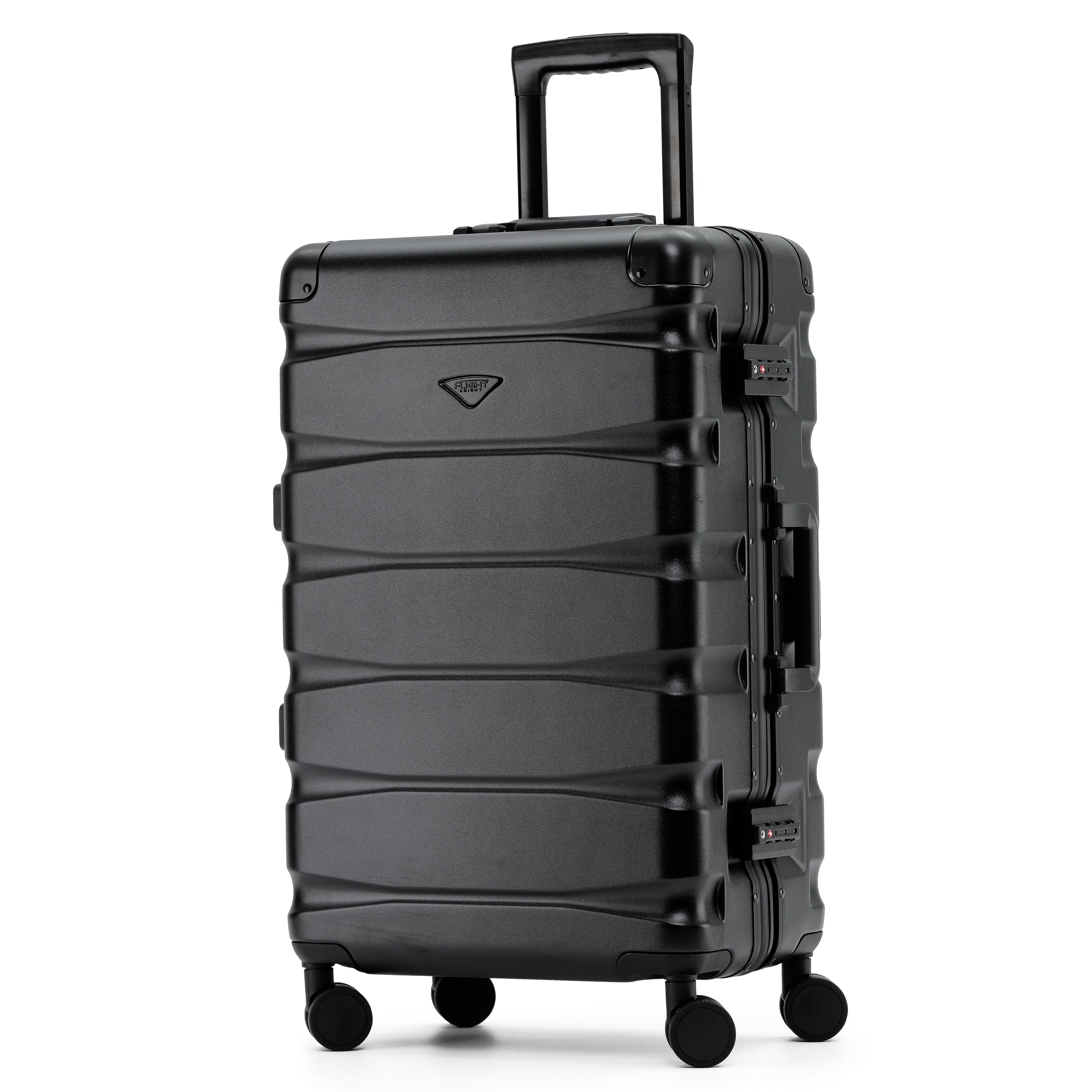 Medium 27" Aluminium Frame Checked Suitcase