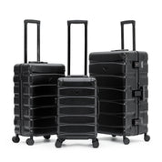 ALUMINIUM 3-Piece Suitcase Set (55x35x20cm + Medium + Large)