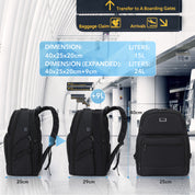 Cabin Pro 'Stride' Underseat Backpack for Travelling TSA Approved Lock Expandable Backpack - Carry On Luggage For easyJet, Ryanir. BA, Jet2 & Many More!