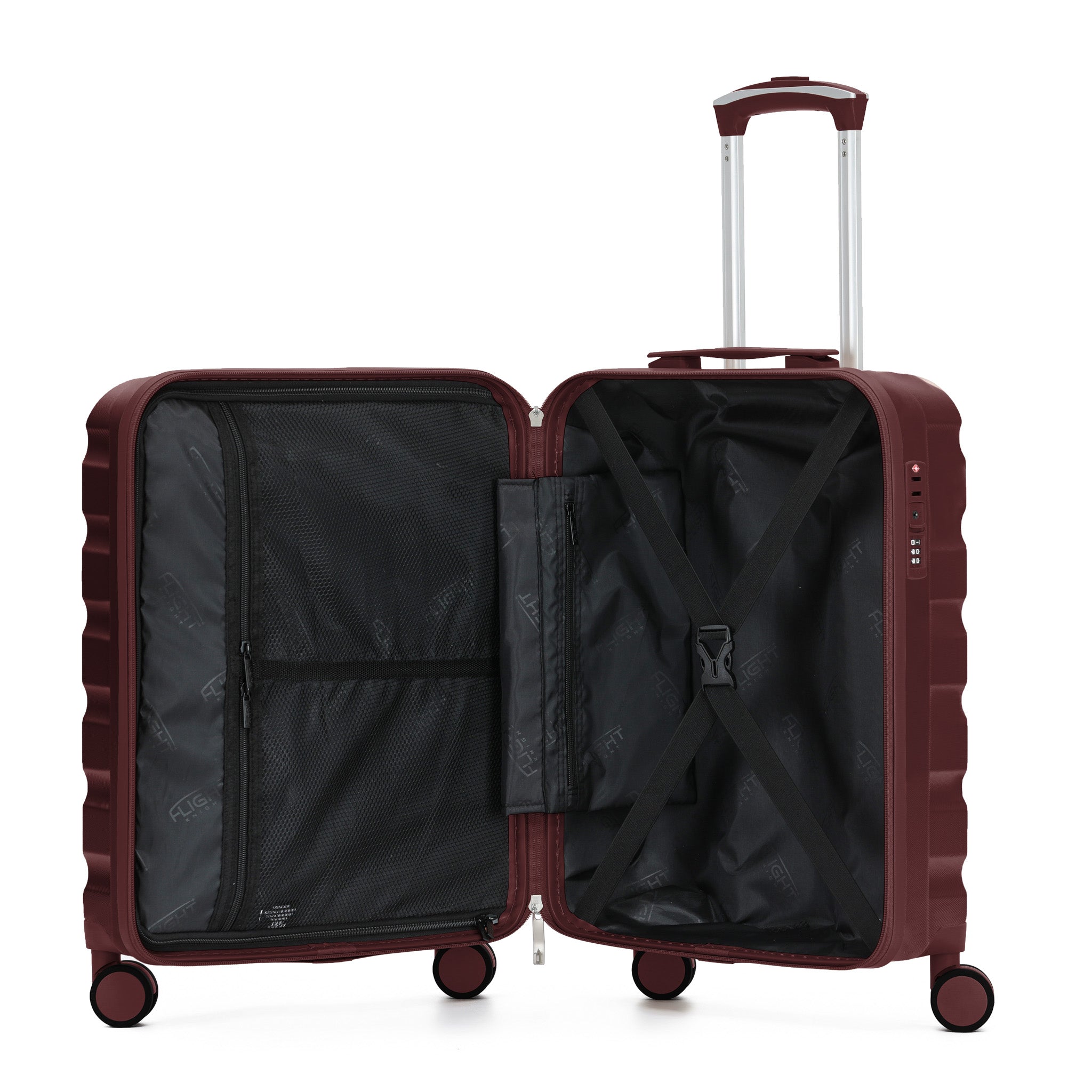 55x40x23cm SAFIR Carry-On Cabin Case - TSA Lock & 8 Wheels
