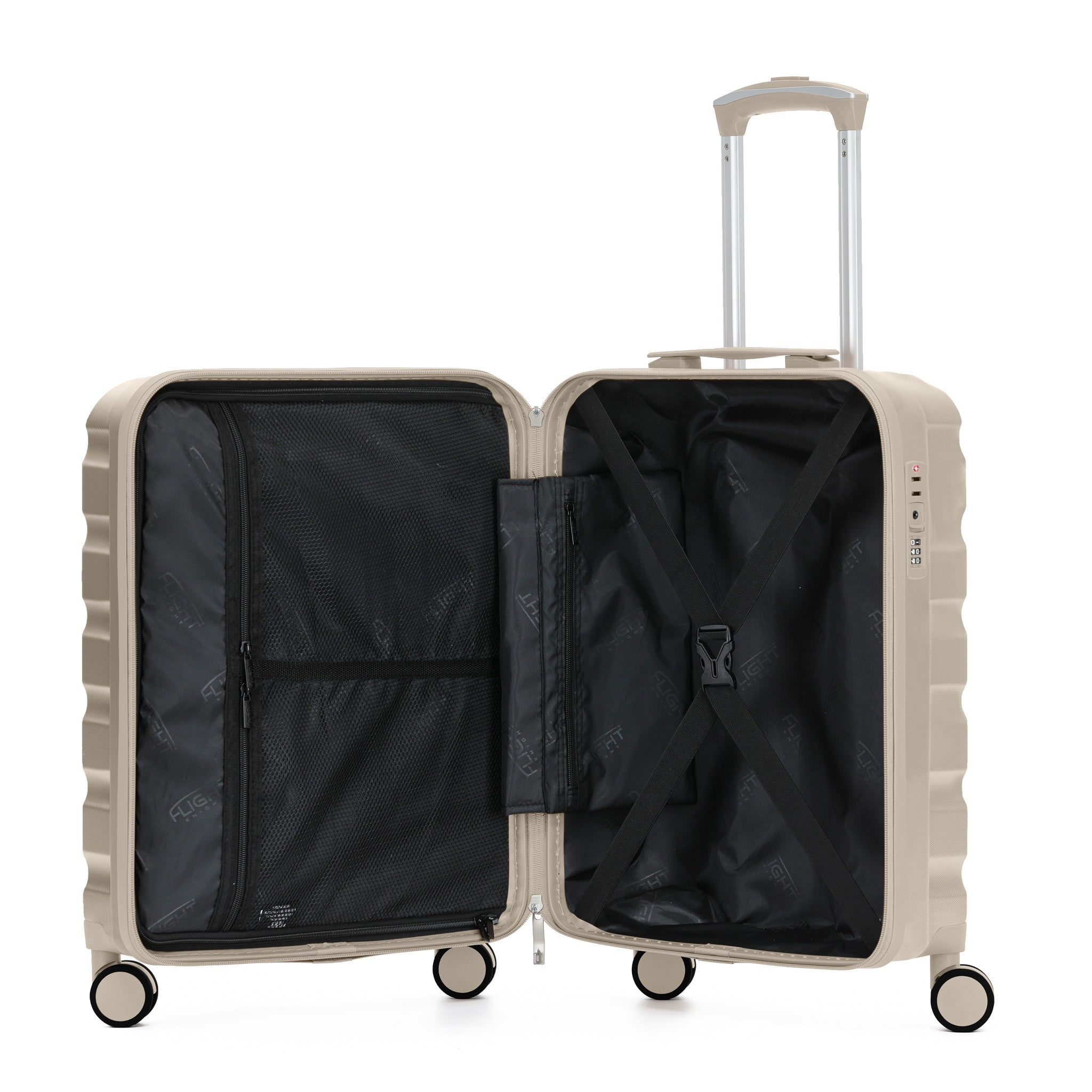 55x40x23cm SAFIR Carry-On Cabin Case - TSA Lock & 8 Wheels