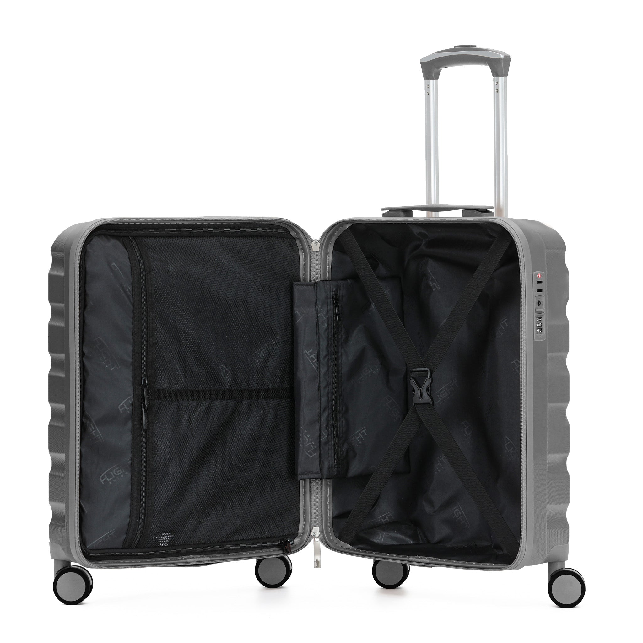 55x40x23cm SAFIR Carry-On Cabin Case - TSA Lock & 8 Wheels