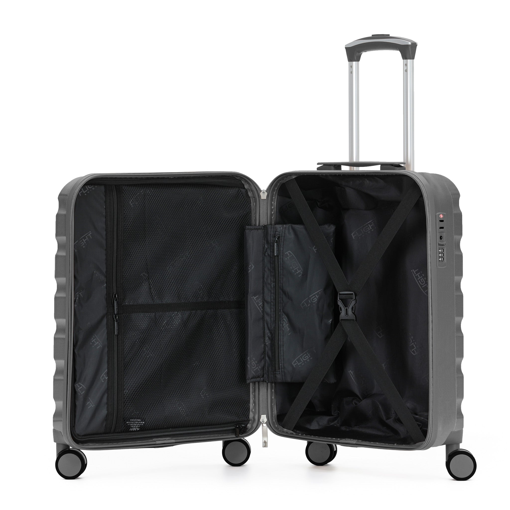55x40x20cm SAFIR Carry-On Cabin Case - TSA Lock & 8 Wheels