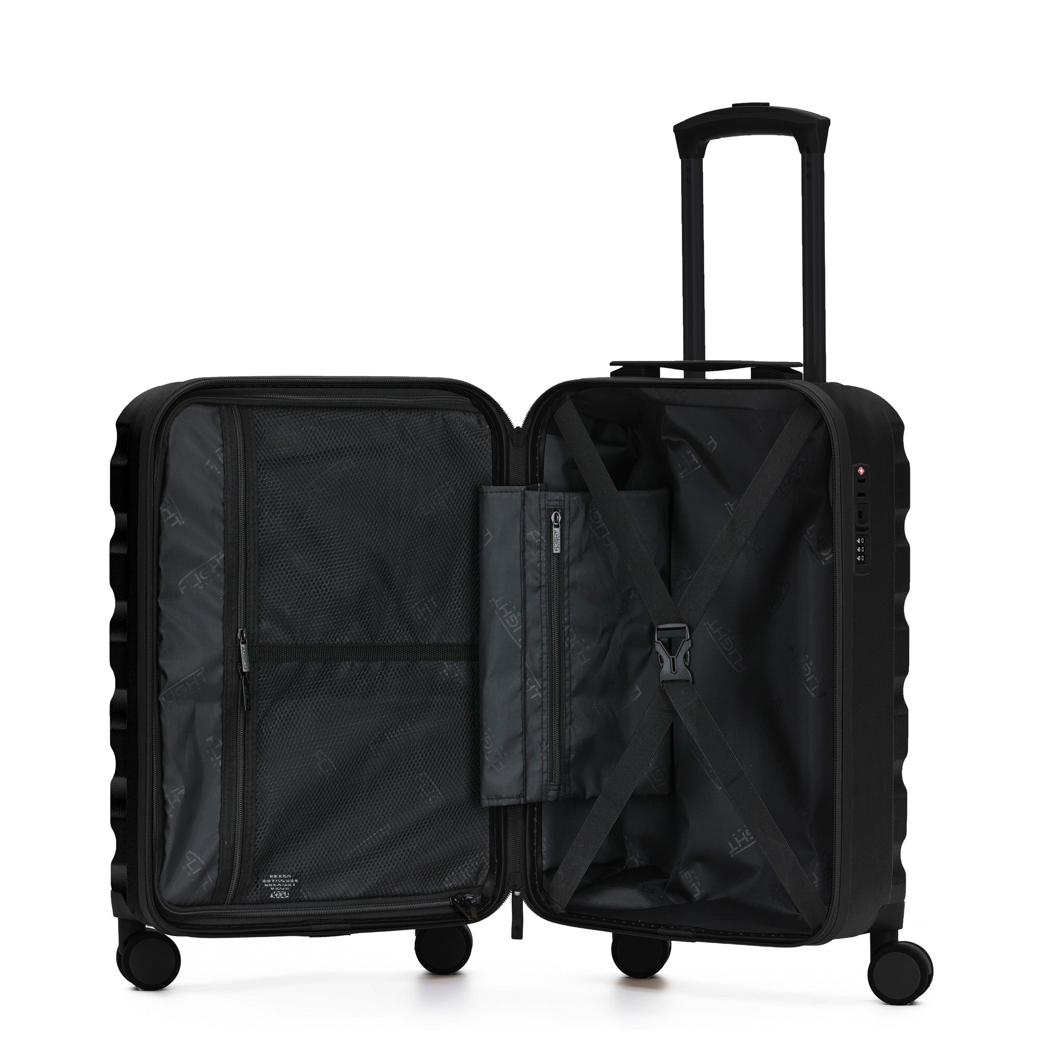 55x35x25cm SAFIR Carry-On Cabin Case - TSA Lock & 8 Wheels