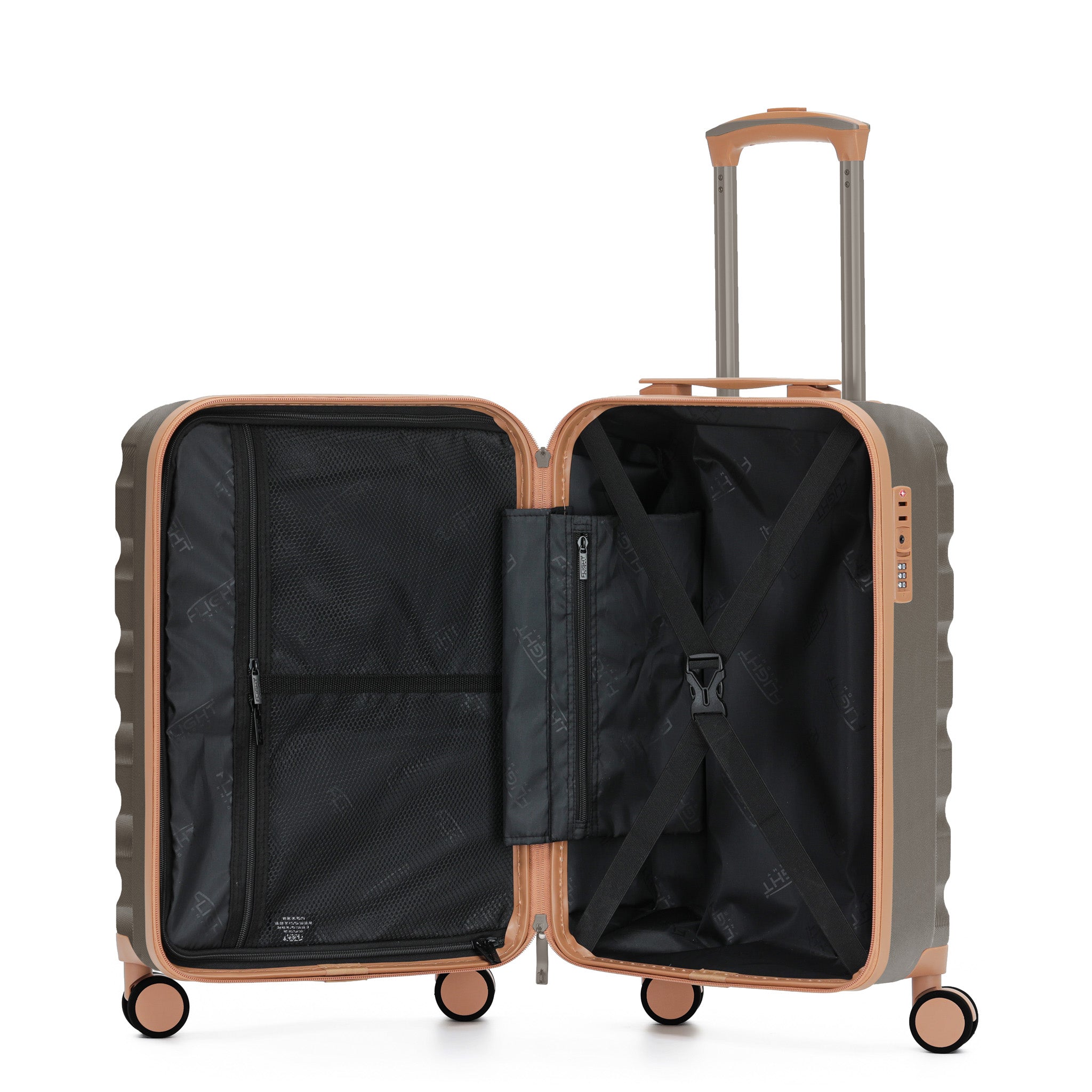 55x35x25cm SAFIR Carry-On Cabin Case - TSA Lock & 8 Wheels