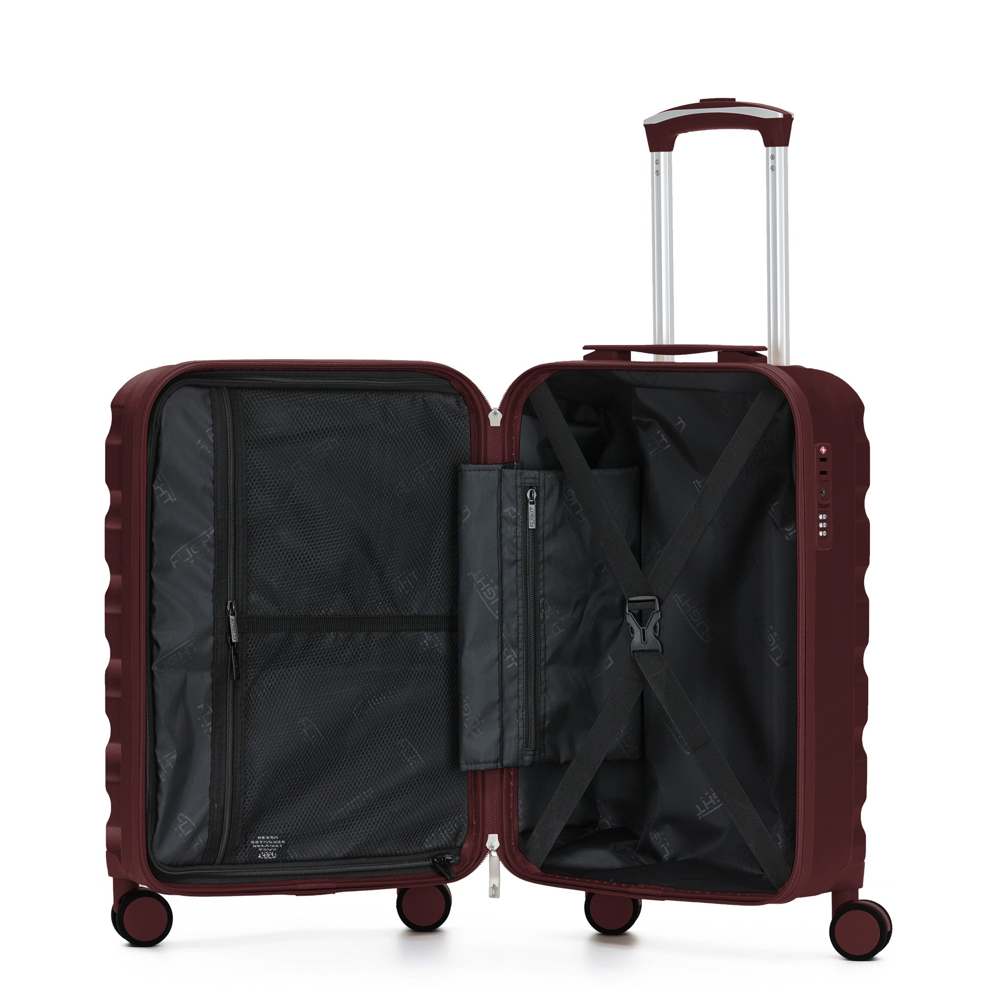 55x35x25cm SAFIR Carry-On Cabin Case - TSA Lock & 8 Wheels