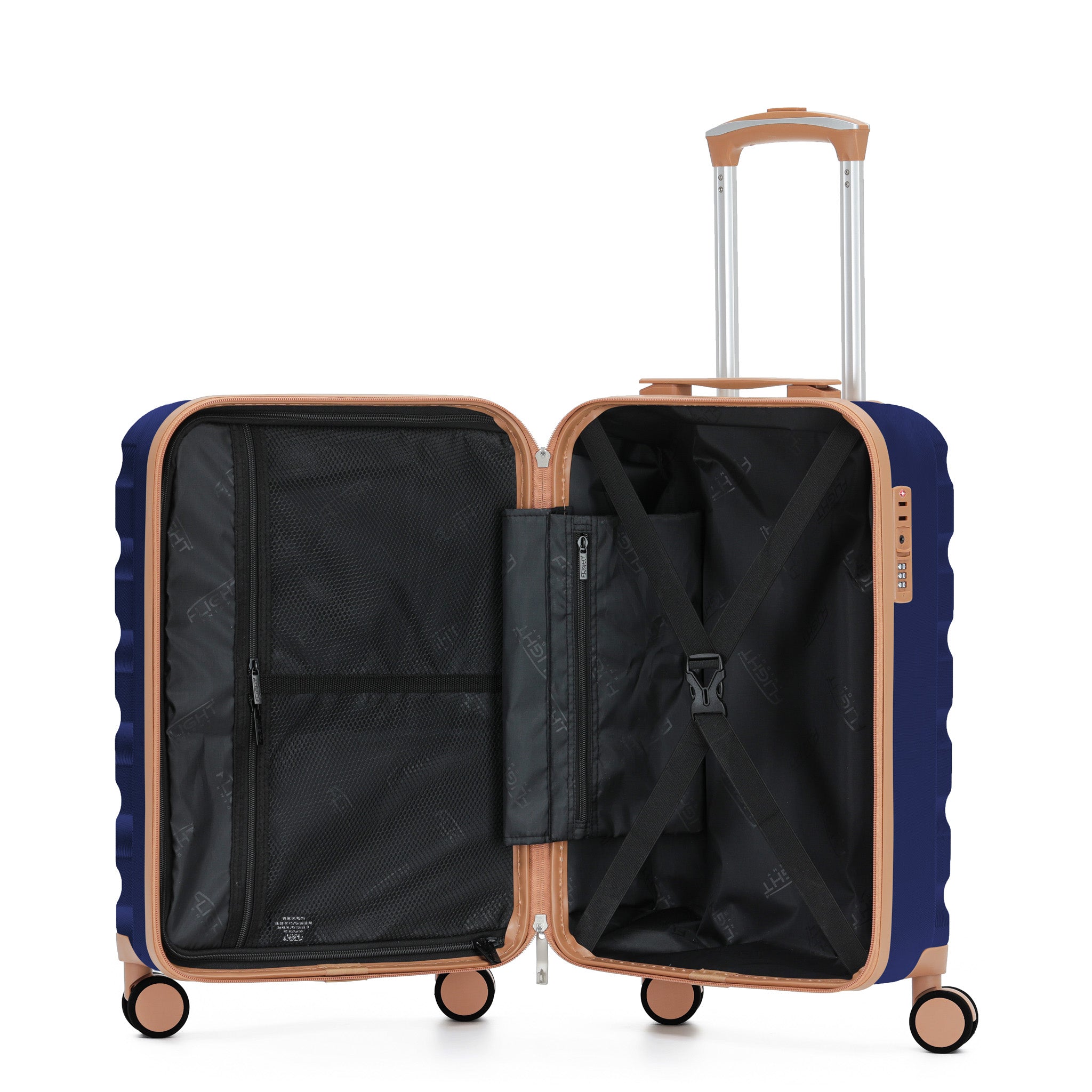 55x35x25cm SAFIR Carry-On Cabin Case - TSA Lock & 8 Wheels