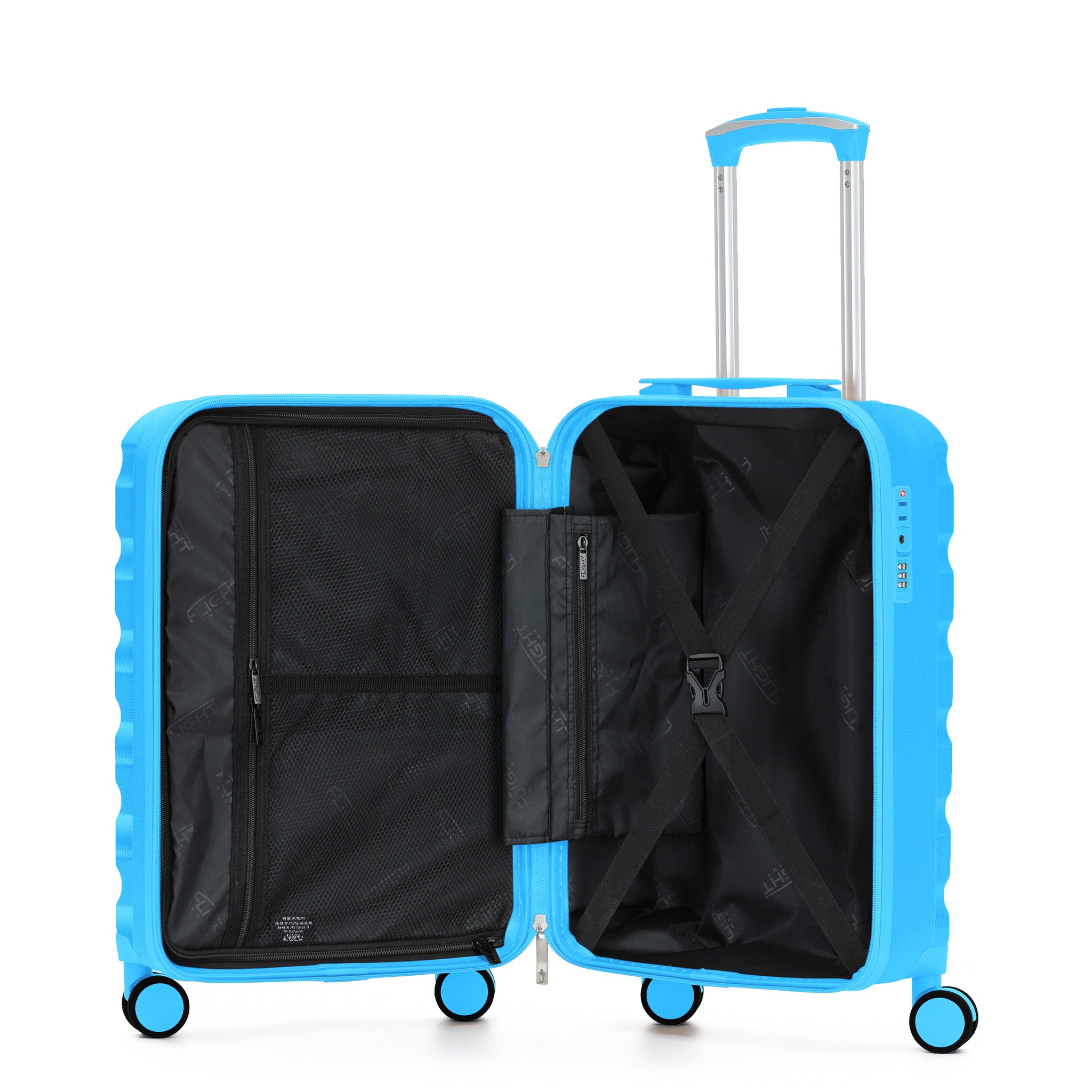 55x35x25cm SAFIR Carry-On Cabin Case - TSA Lock & 8 Wheels