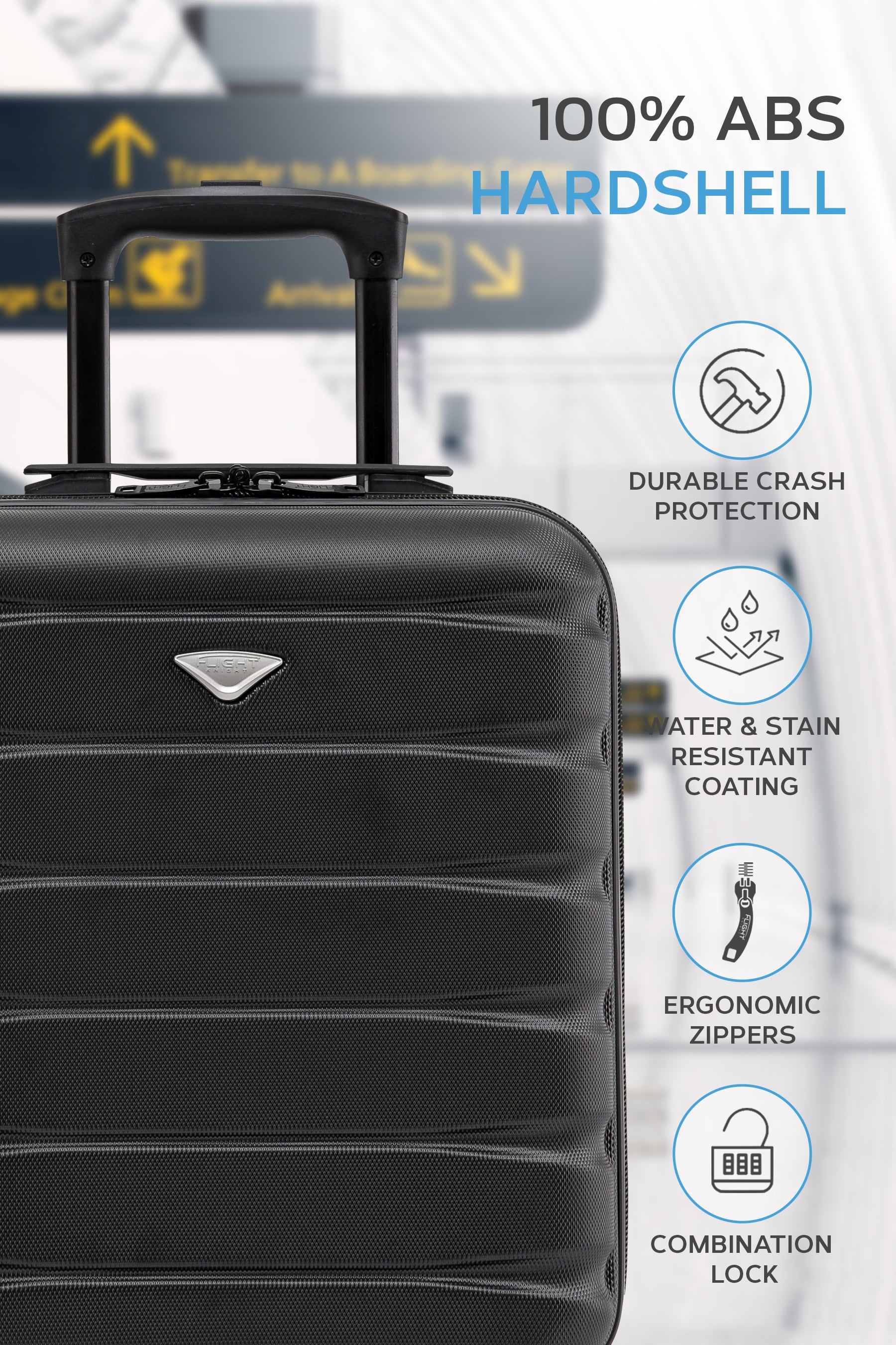 45x36x20cm 2 Wheel Cabin Carry on Case