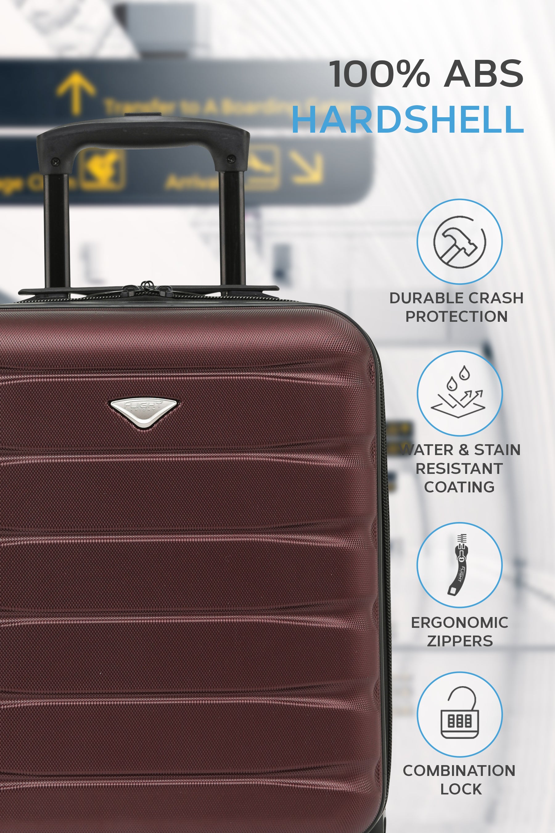 45x36x20cm 2 Wheel Cabin Carry on Case