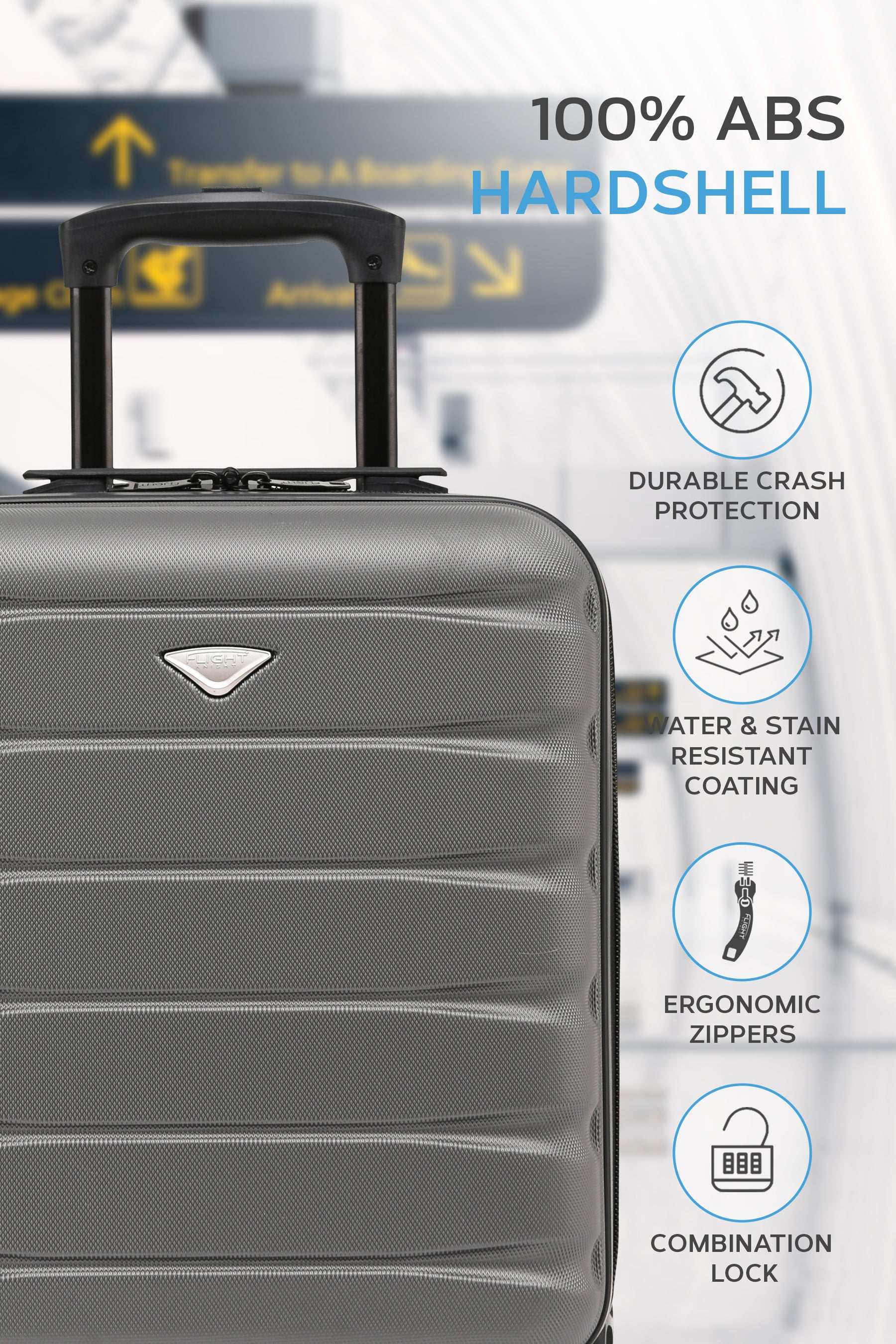 45x36x20cm 2 Wheel Cabin Carry on Case