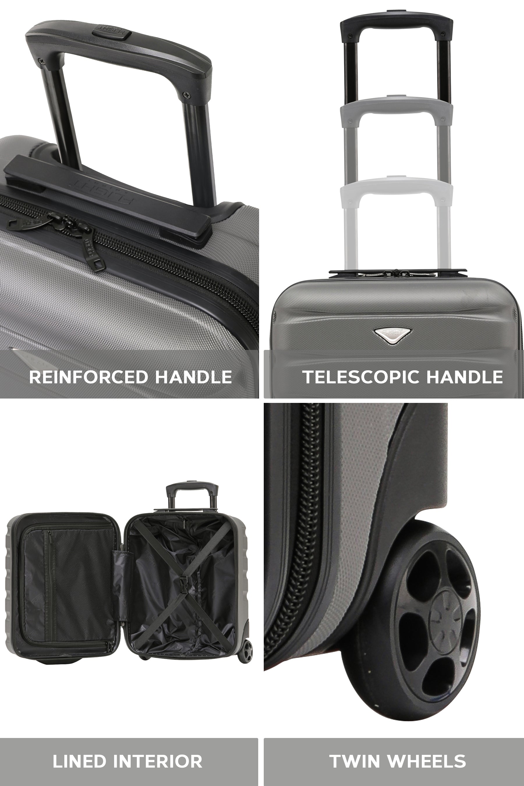 45x36x20cm 2 Wheel Cabin Carry on Case