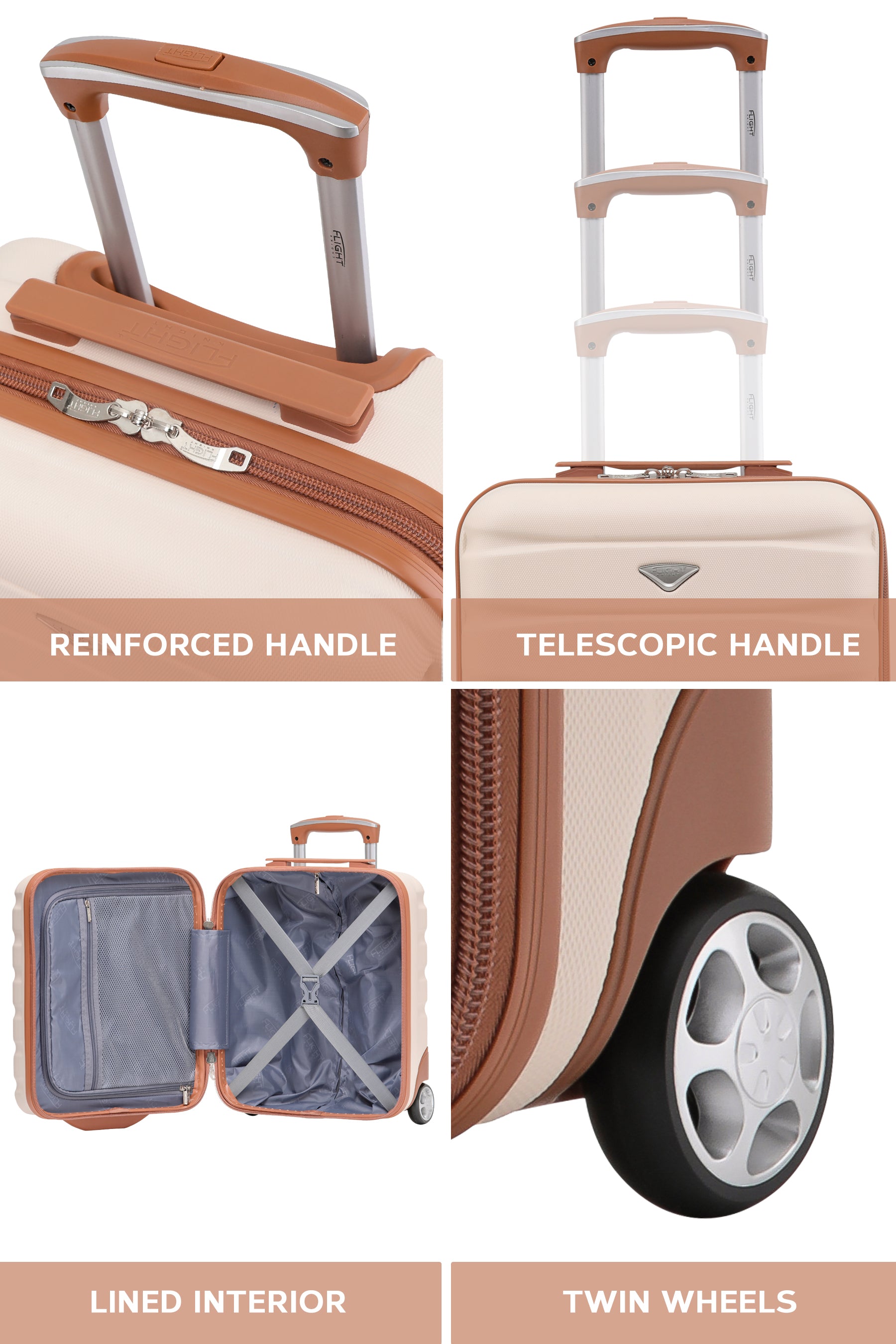 45x36x20cm 2 Wheel Cabin Carry on Case