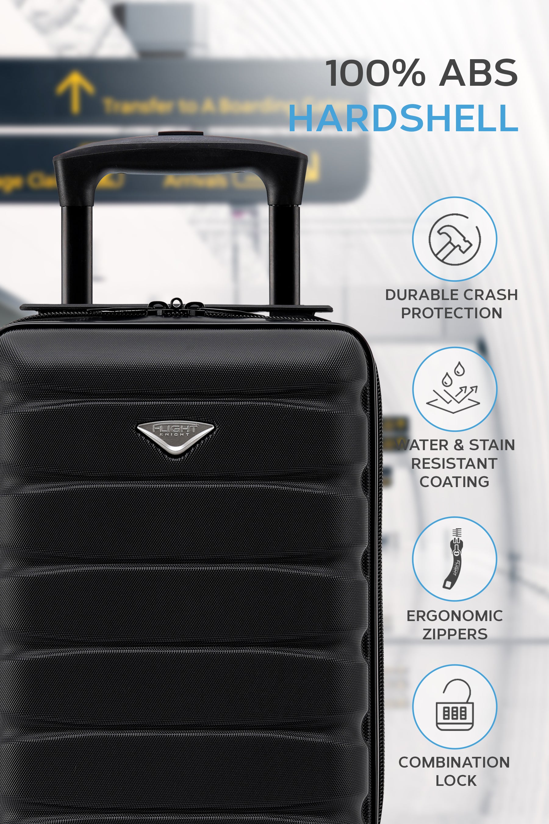 40x20x25cm 2 Wheel Cabin Carry on Case