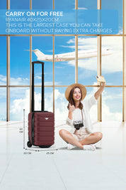 40x20x25cm 2 Wheel Cabin Carry on Case