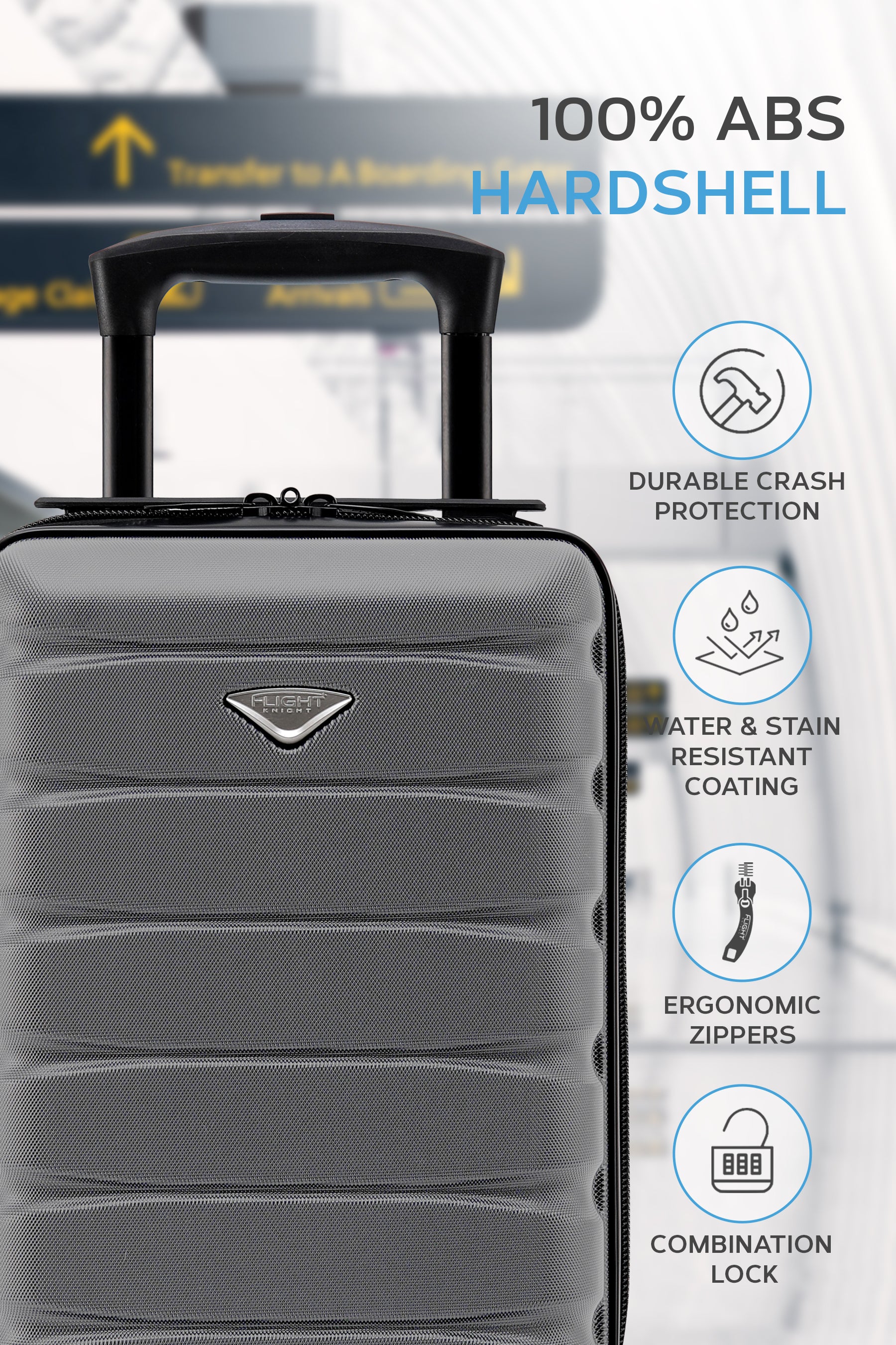 40x20x25cm 2 Wheel Cabin Carry on Case