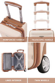 40x20x25cm 2 Wheel Cabin Carry on Case