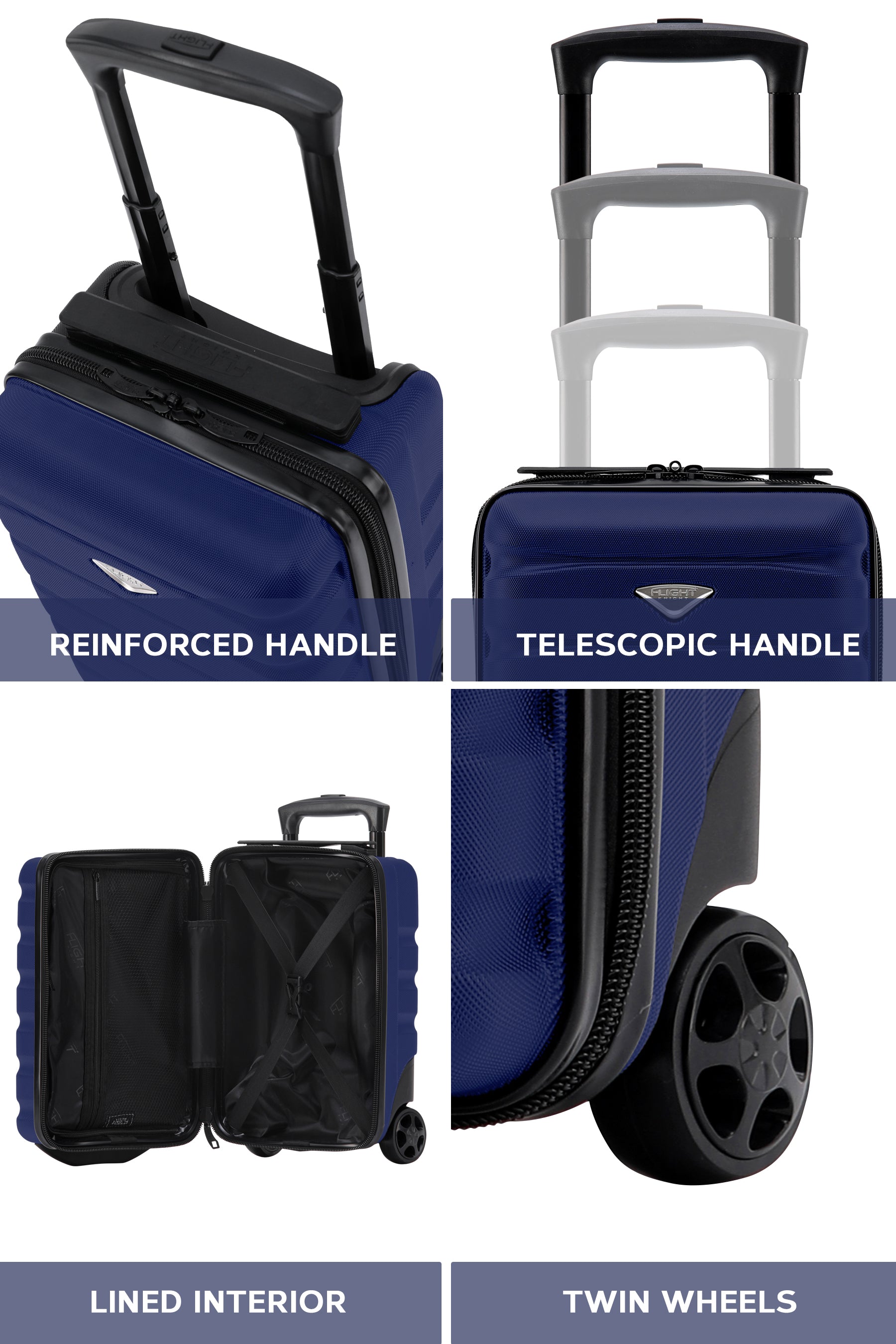 40x20x25cm 2 Wheel Cabin Carry on Case