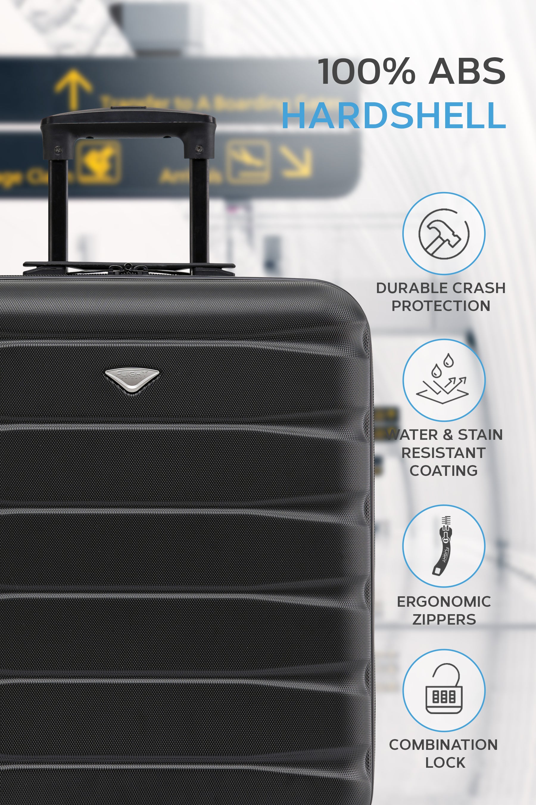 56x45x25cm 2 Wheel Cabin Carry on Case