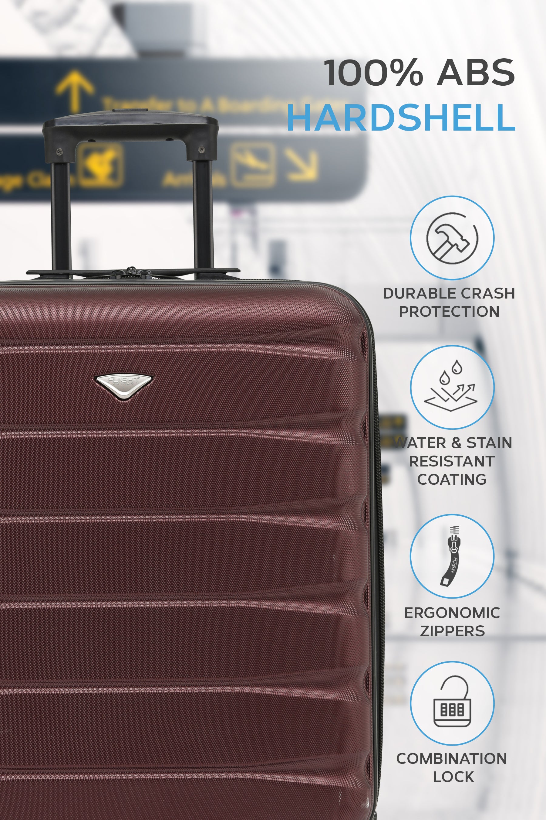 56x45x25cm 2 Wheel Cabin Carry on Case