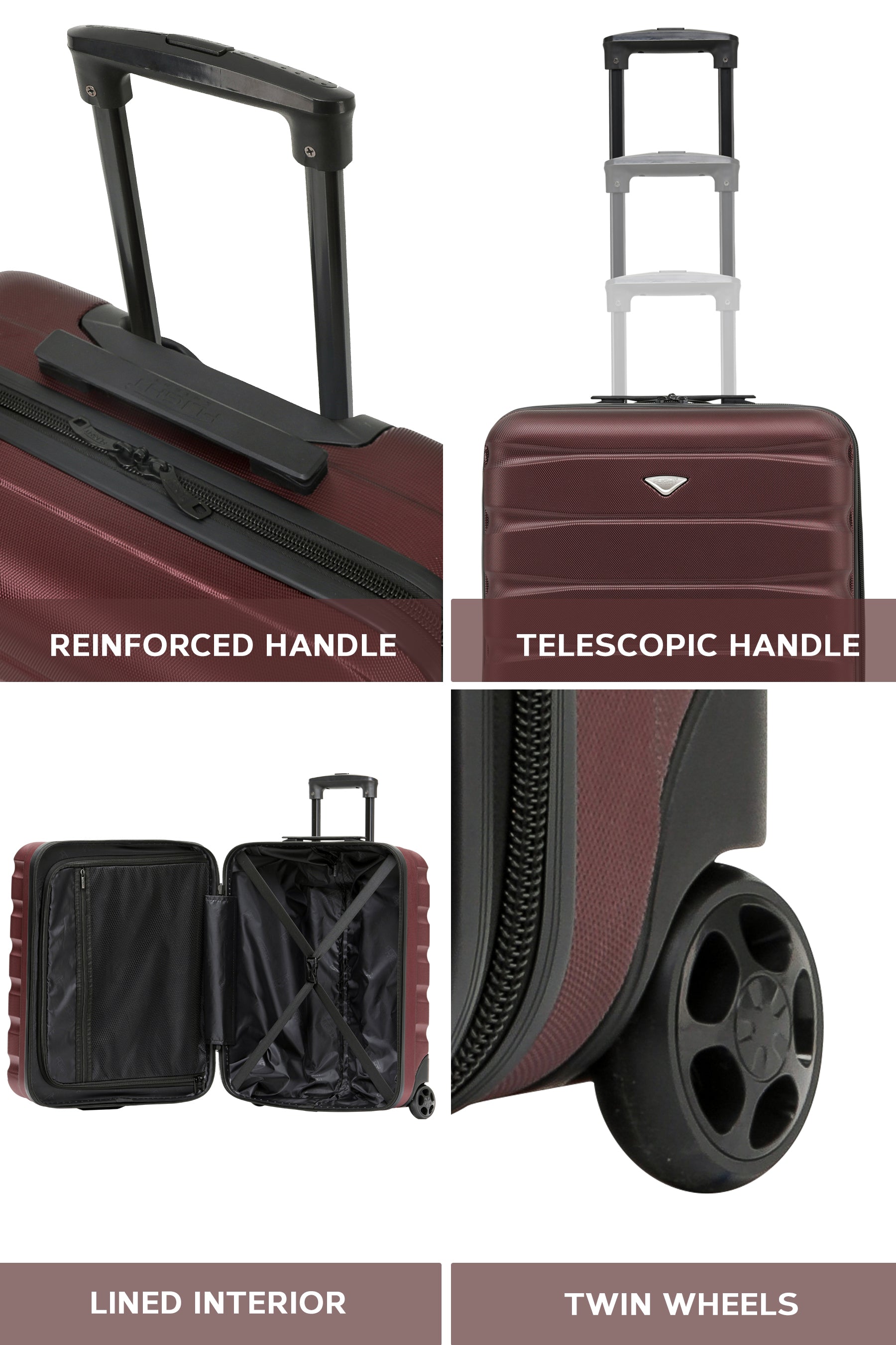 56x45x25cm 2 Wheel Cabin Carry on Case