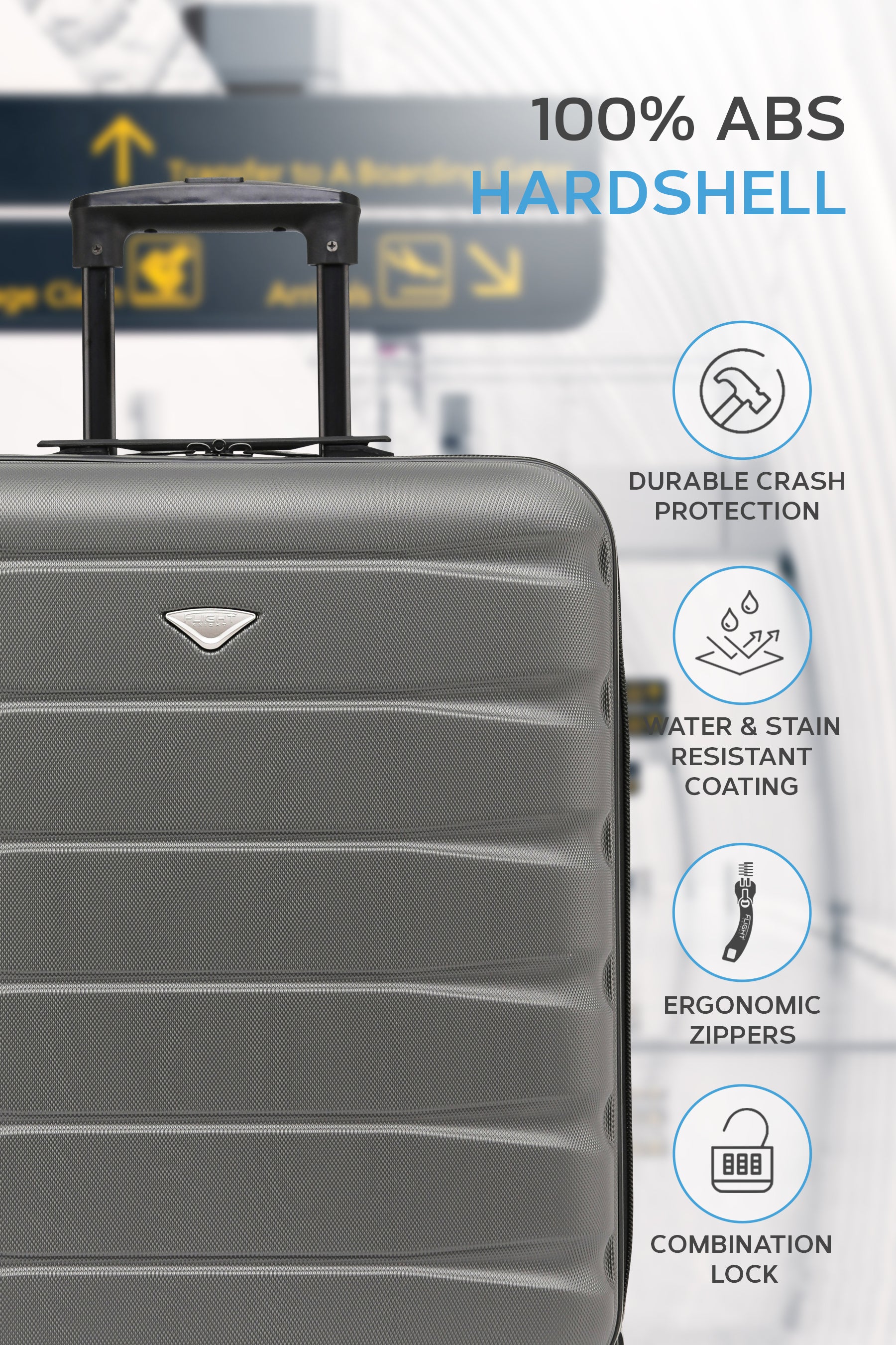 56x45x25cm 2 Wheel Cabin Carry on Case