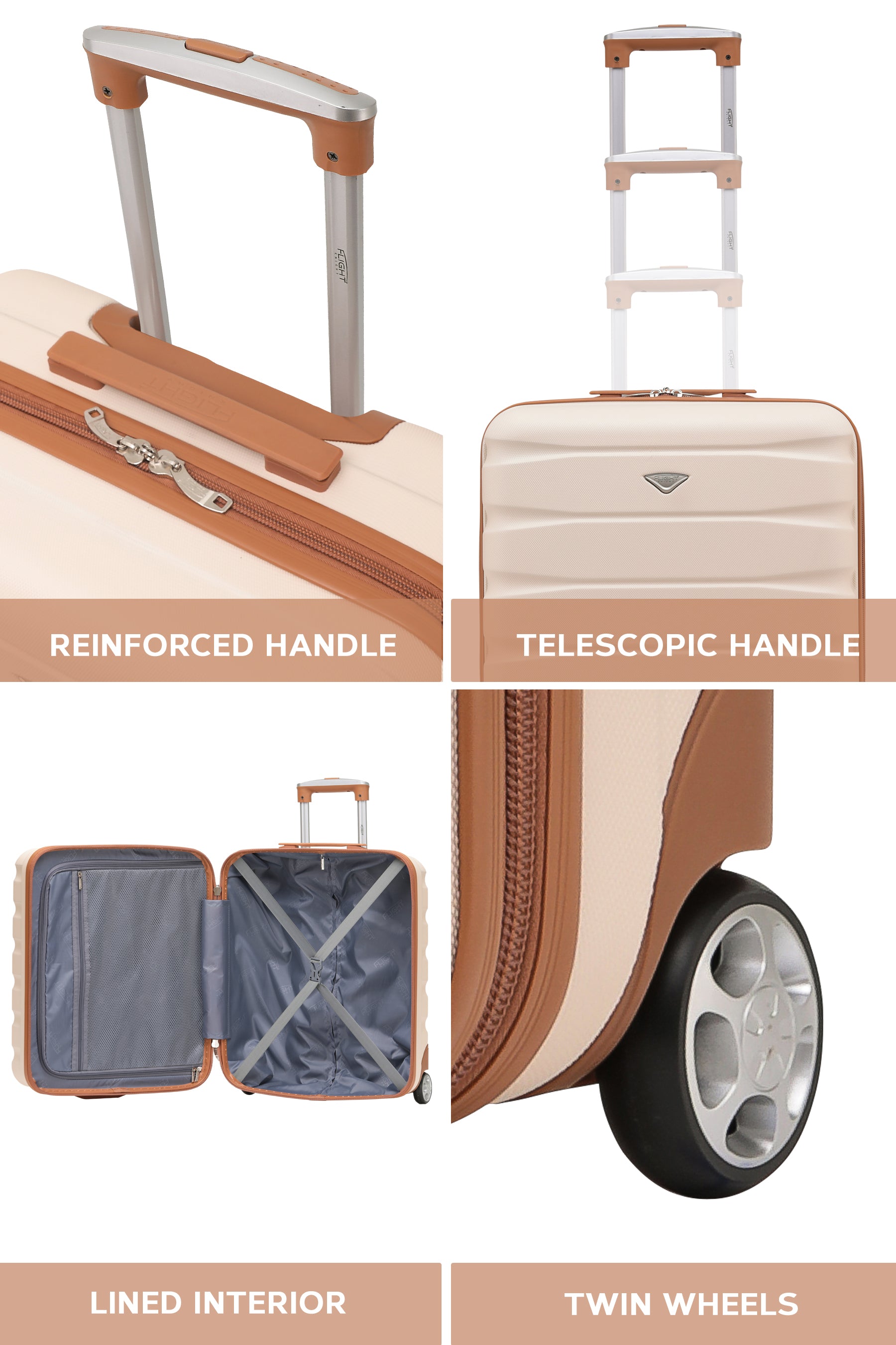 56x45x25cm 2 Wheel Cabin Carry on Case