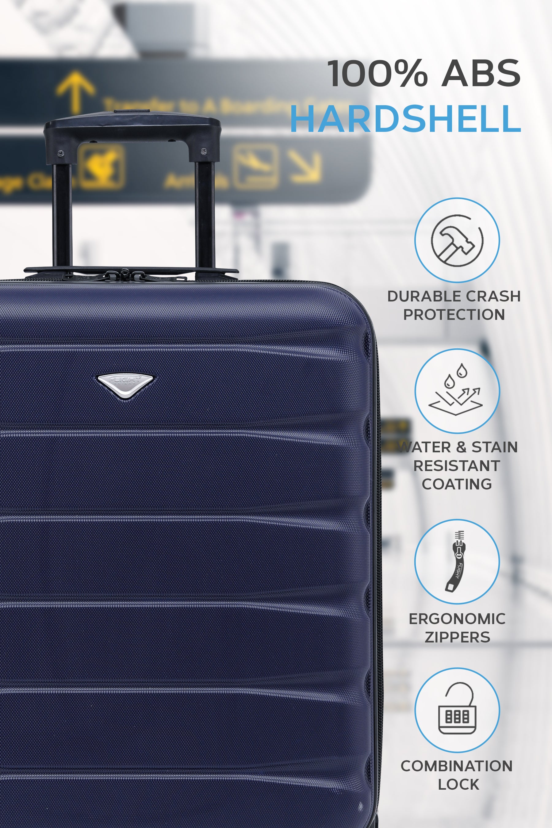 56x45x25cm 2 Wheel Cabin Carry on Case