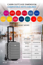 40x30x20cm 2 Wheel Cabin Carry on Case