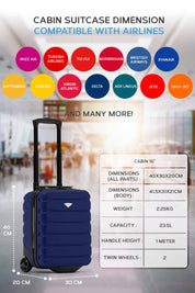 40x30x20cm 2 Wheel Cabin Carry on Case
