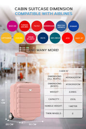 40x30x20cm 2 Wheel Cabin Carry on Case