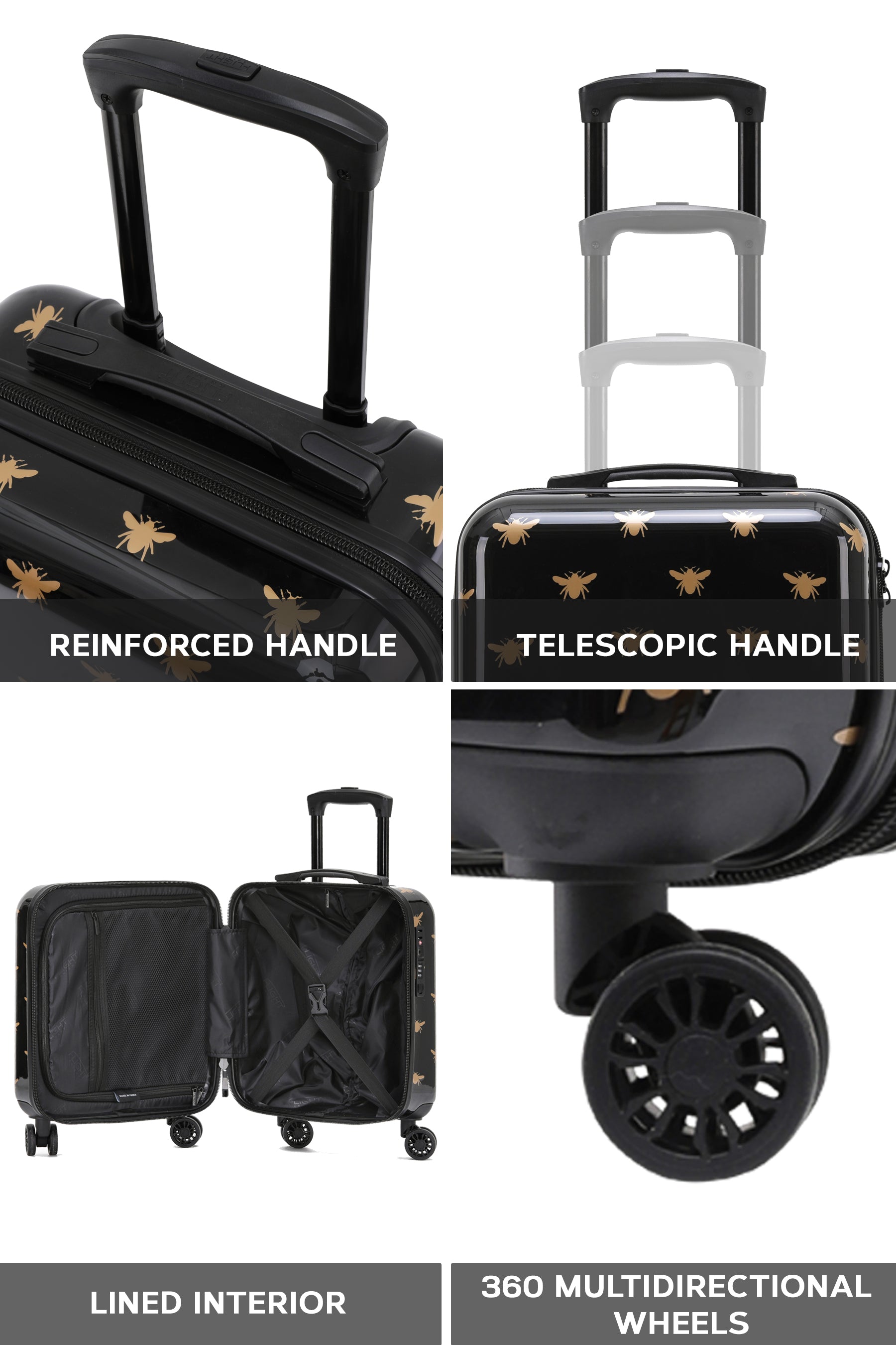 45x36x20cm PRINT Cabin Carry on Case