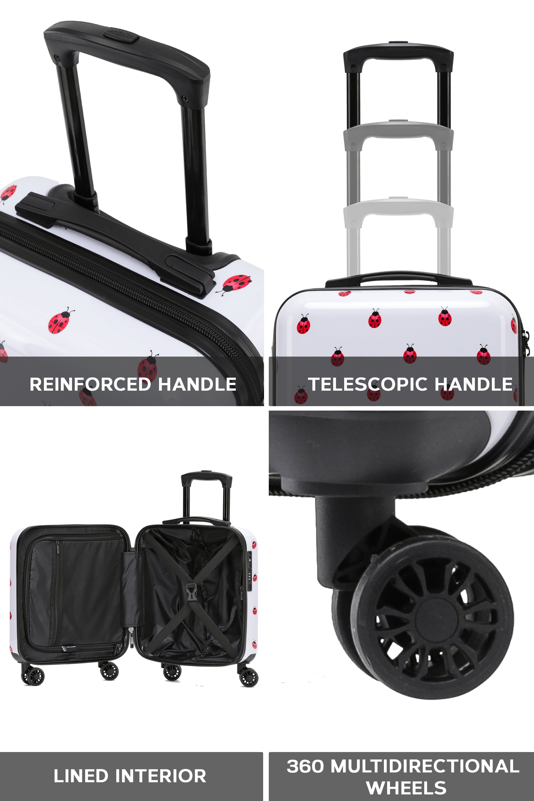 45x36x20cm PRINT Cabin Carry on Case