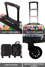 45x36x20cm PRINT Cabin Carry on Case