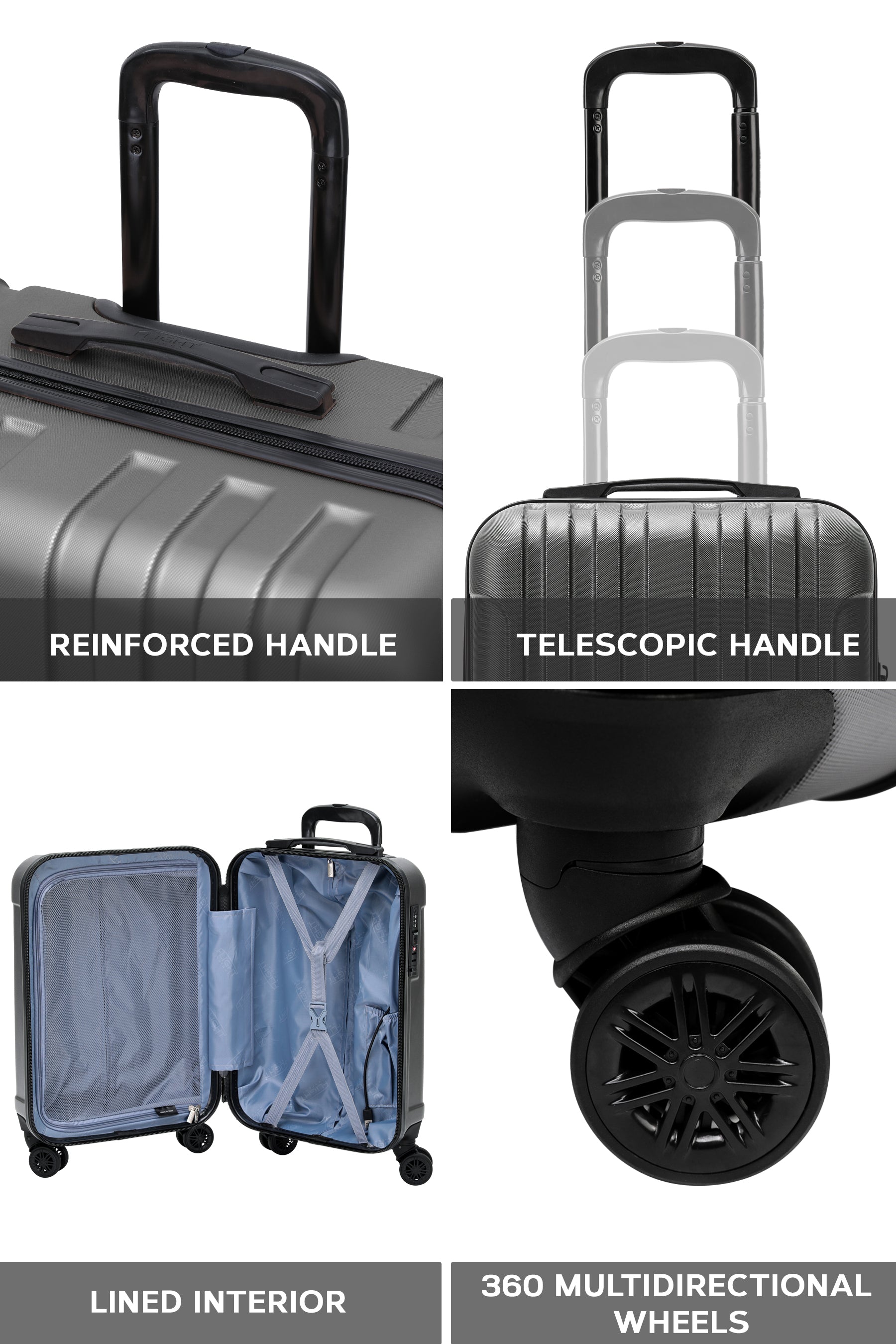 55x35x20cm CURVE Carry on Cabin Case