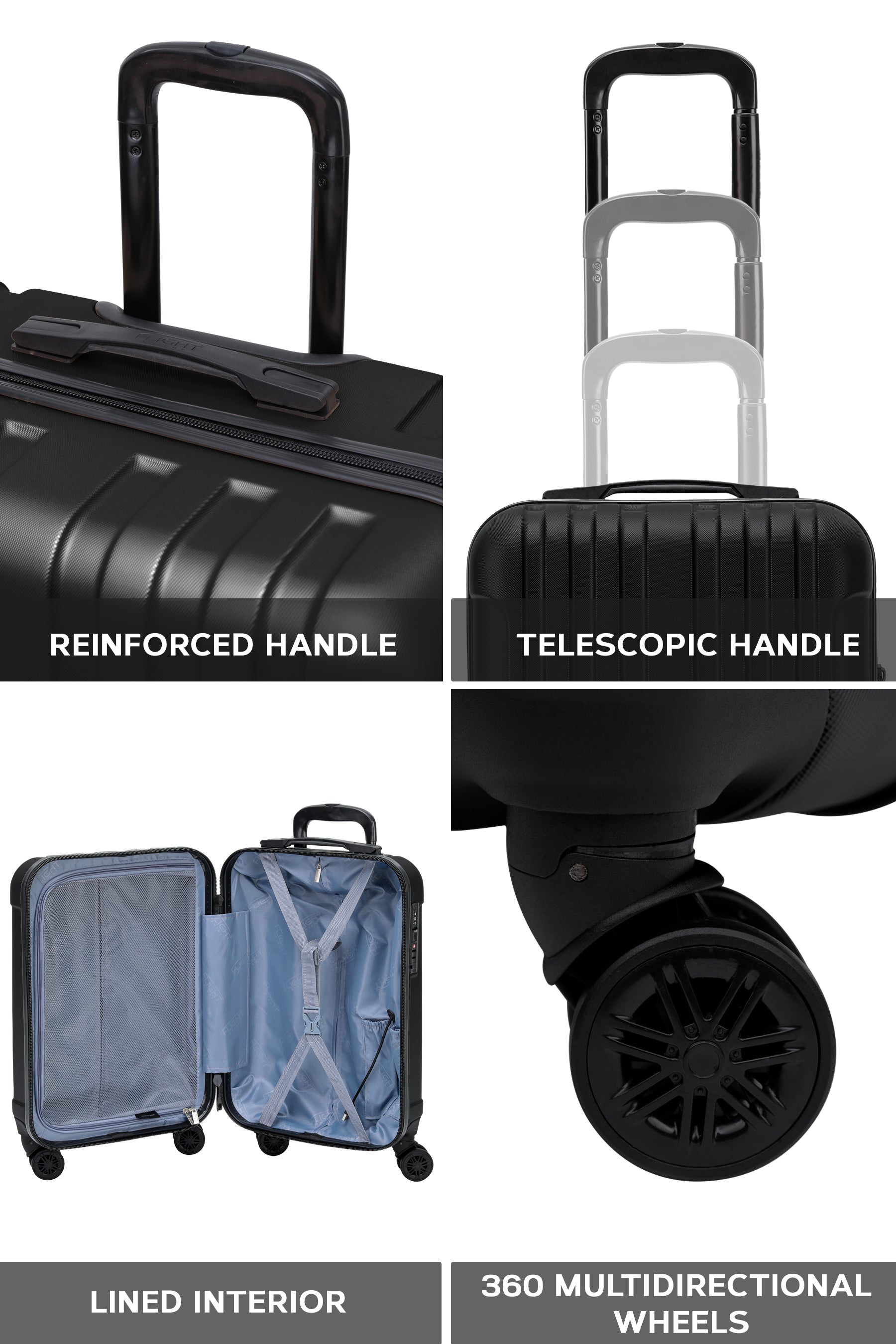 55x35x20cm CURVE Carry on Cabin Case