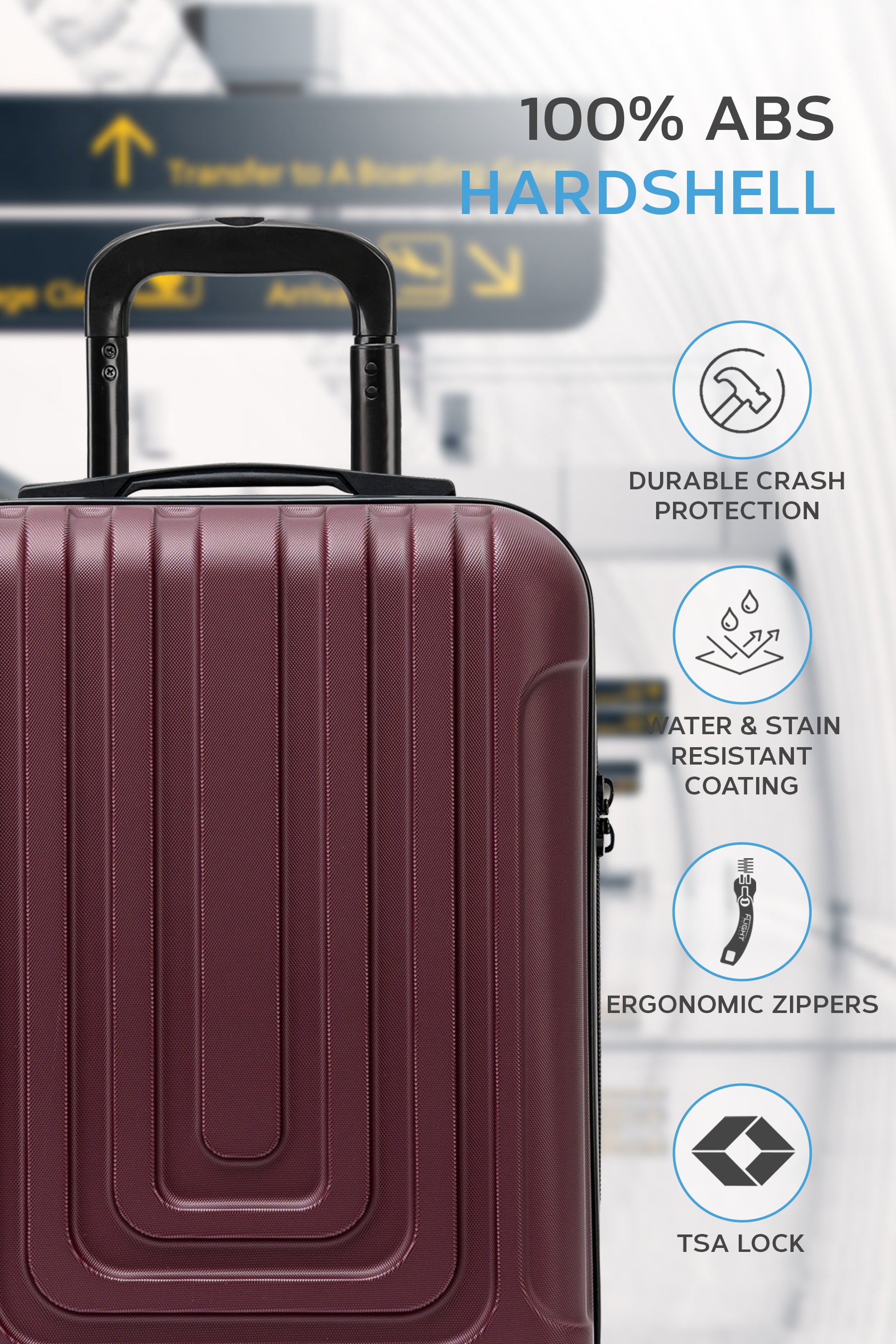 55x35x20cm CURVE Carry on Cabin Case