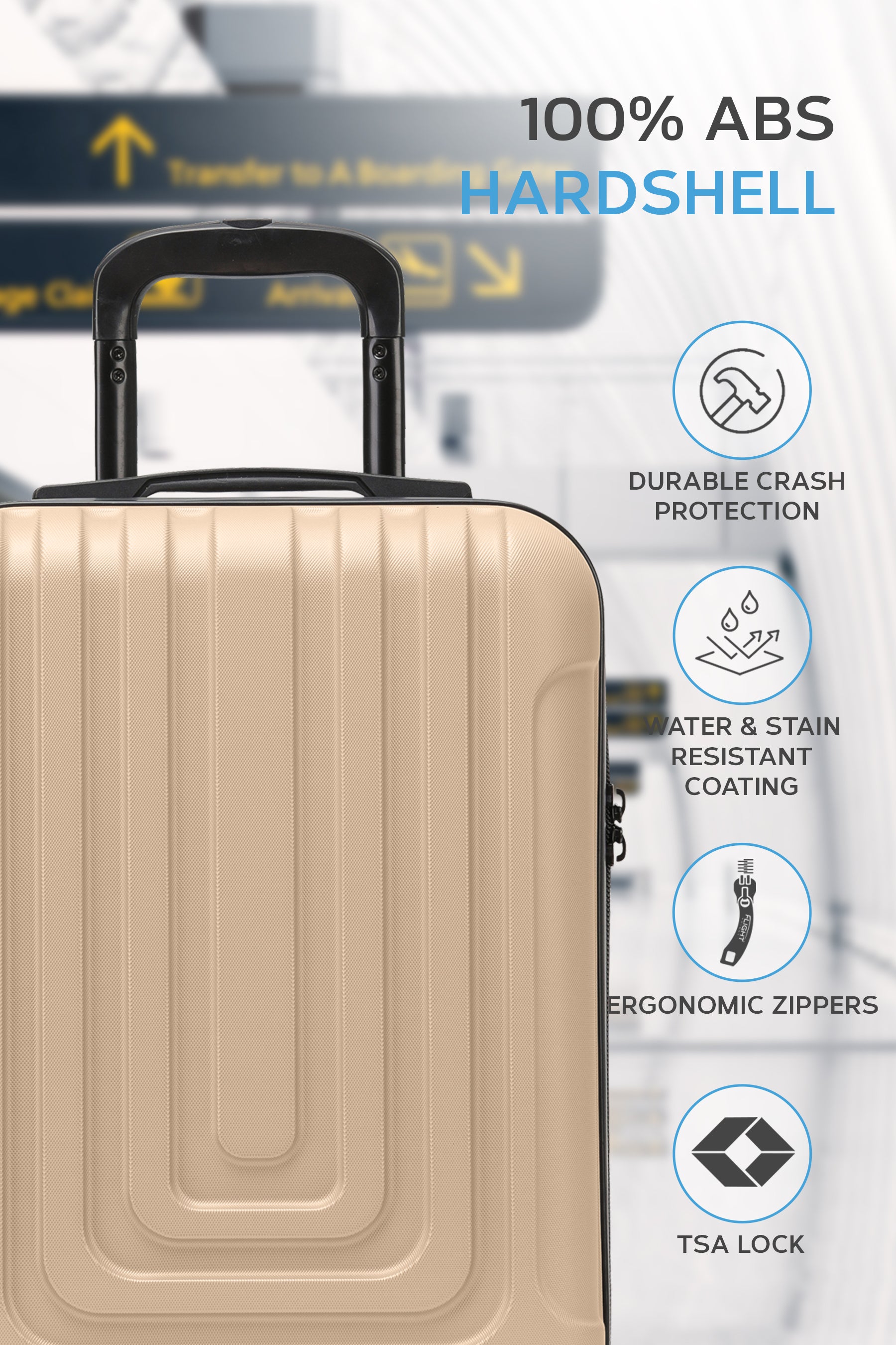 55x35x20cm CURVE Carry on Cabin Case