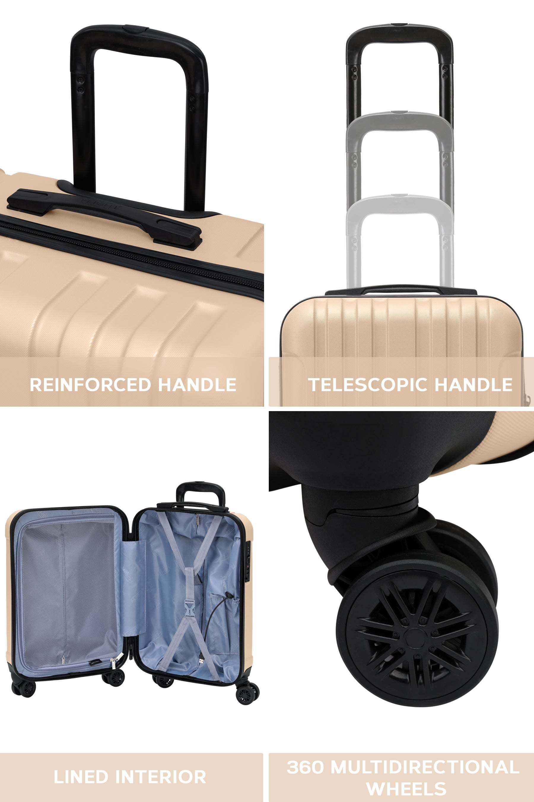 55x35x20cm CURVE Carry on Cabin Case
